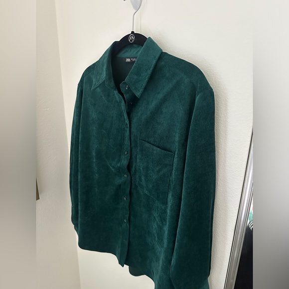 Zara FINE-WALED CORDUROY SHIRT - Picture 3 of 6